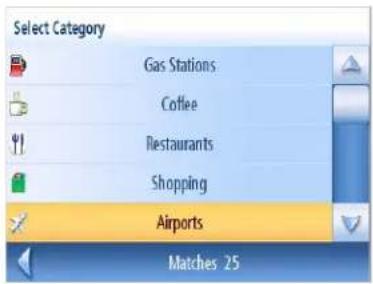 Select Category Gas Stations Coffee Restaurants Shopping Airports Matches 25
