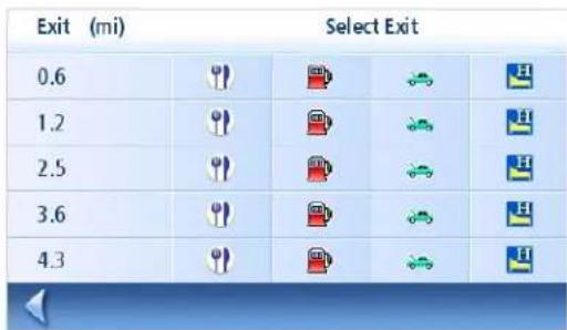 Exit (mi) Select Exit 0.6 1.2 2.5 3.6 4.3