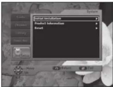 Initial Installation Product Information Reset