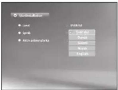 Start installation Land SVBRIG Språ Everska Aktiv anternstypka Denk Suzmi Norisk English