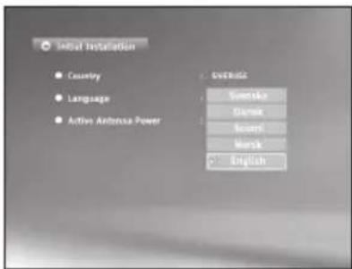 Initial Installation Country Language Active Antenna Power Sanskio Dansk Roscini Mersk English