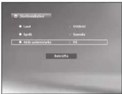 Startinstallation Land : ENBRIDGE Sprill : Seneaka Aktiv antennstypka : PA Bekri1/Pa