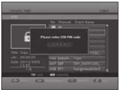 Logistics: HMI Video HMO No. Channel Event Name Name Please enter STB PIN code Title: Topo Date: 08/00-20 Date: 29/12/2005 12:15 1/3 08F Default: Topo 08F ZNF 08F_30051220_ 08F YF1 Design/Assessment Lock: Lock: OK Cancel