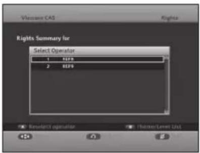 Vaccare CAS Rights Rights Summary for Select Operator 1 8EPB 2 8EPB Residual operators Fibber/Lived UI