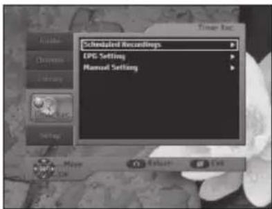 Scheduled Recordings EPG Setting Manual Setting