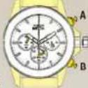 INVICTA Angel 20266 - Adjusting the Stopwatch Hand Position - 2