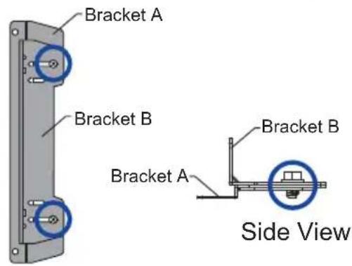 Bracket A Bracket B Bracket A Bracket B Side View