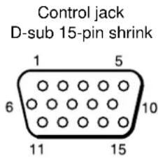 Control jack D-sub 15-pin shrink