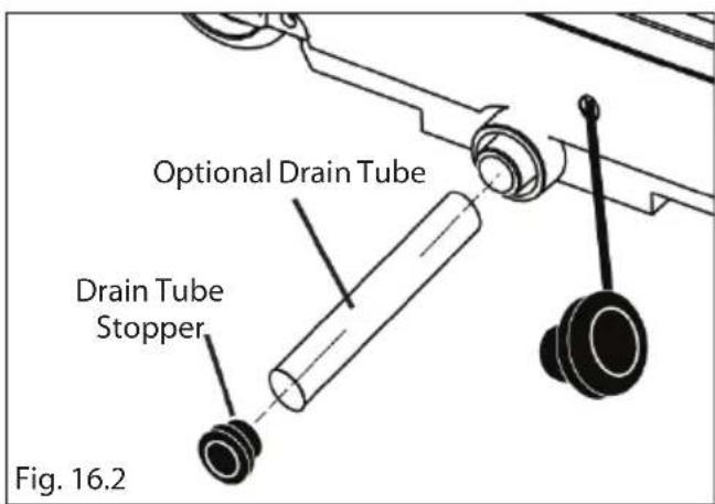 Optional Drain Tube Drain Tube Stopper Fig. 16.2
