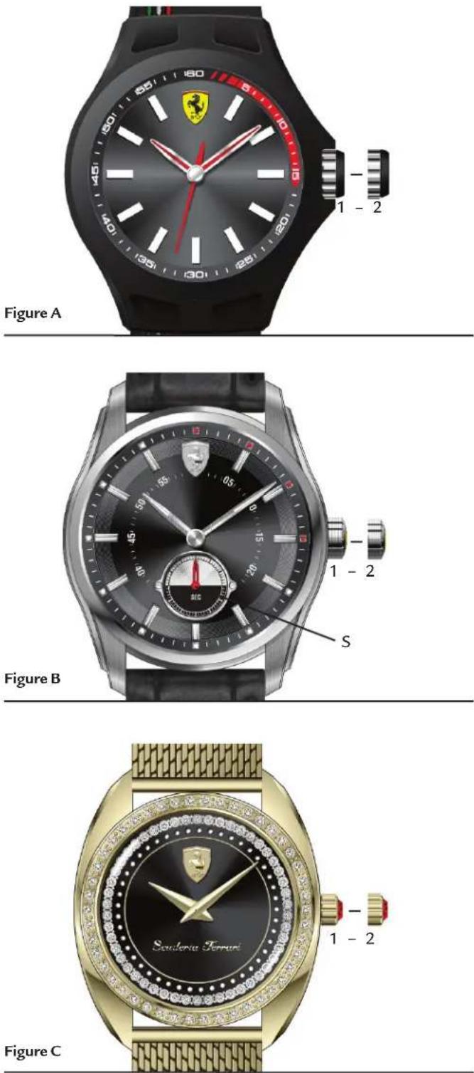 FERRARI Red Rev 830299 - 2-HAND AND 3-HAND MODELS WITHOUT DATE - 1
