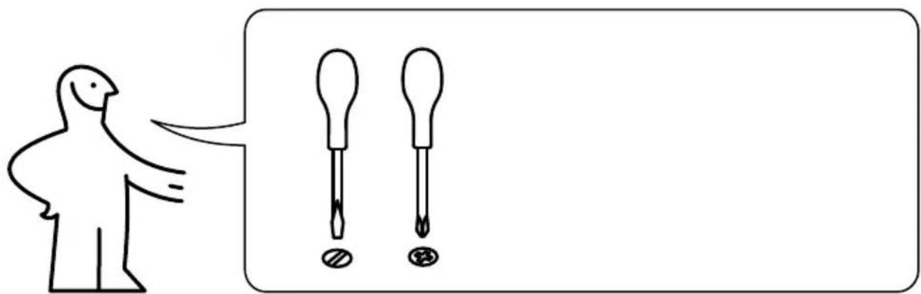 Diagram showing a person pointing at two droppers with labels indicating '###' and '###' respectively.