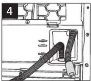 Technical diagram of a mechanical assembly with coiled tubing and mounting brackets (no text or symbols).