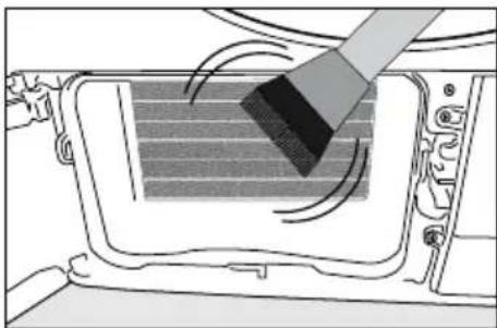 Diagram showing a brush applying material to a rectangular panel with motion lines, no text or symbols.
