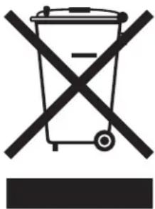 Prohibition sign showing a trash bin crossed with a black X symbol, indicating no waste or discharge.
