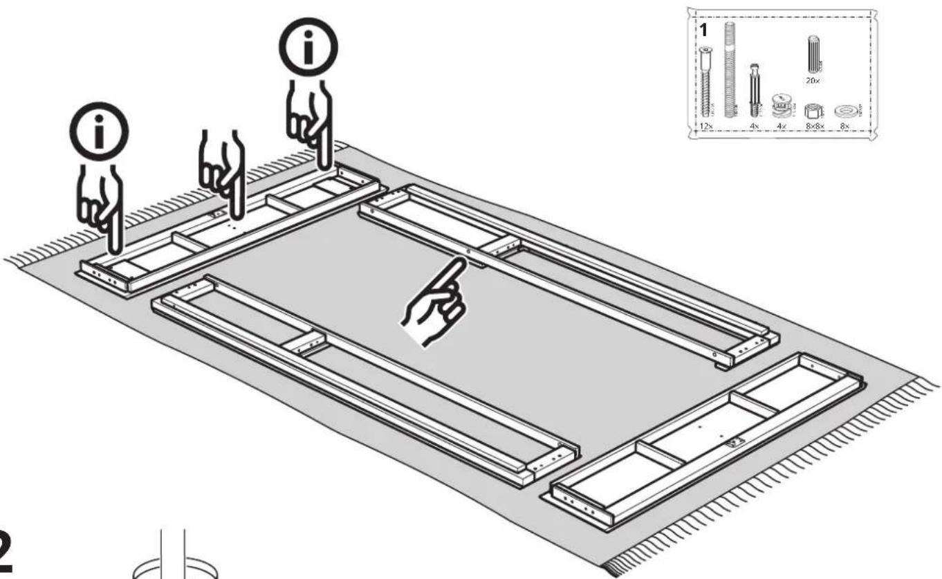 Technical diagram showing hand positioning and assembly process with labeled components and a magnified inset of a mechanical component.