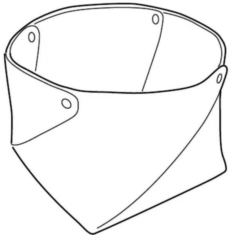 Line drawing of a geometric container or basket shape with no text or symbols