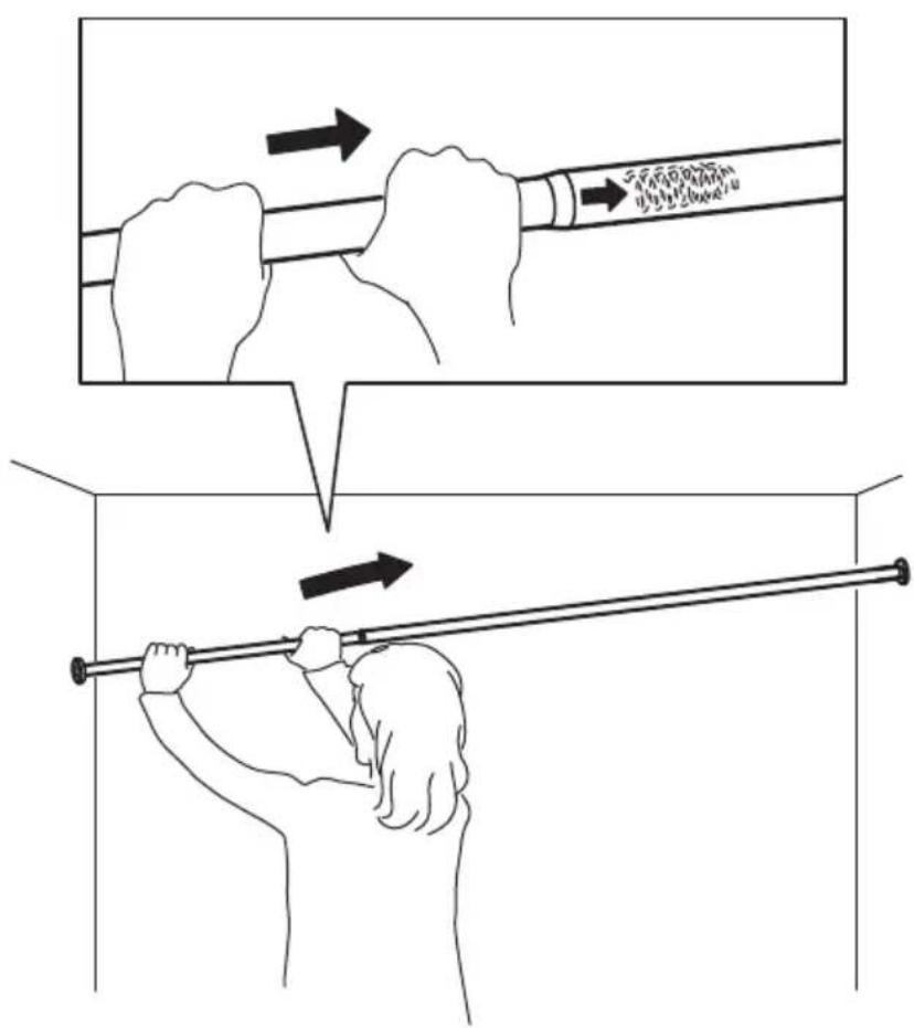 Diagram illustrating hand positioning and movement of a tool, showing step-by-step instructions with Chinese annotations.