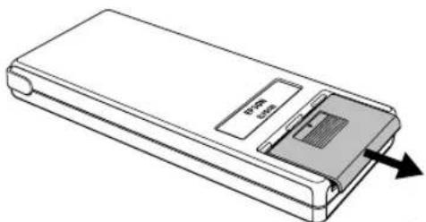 EPSON ELPDC05 - Installing Batteries in the Remote Control - 1