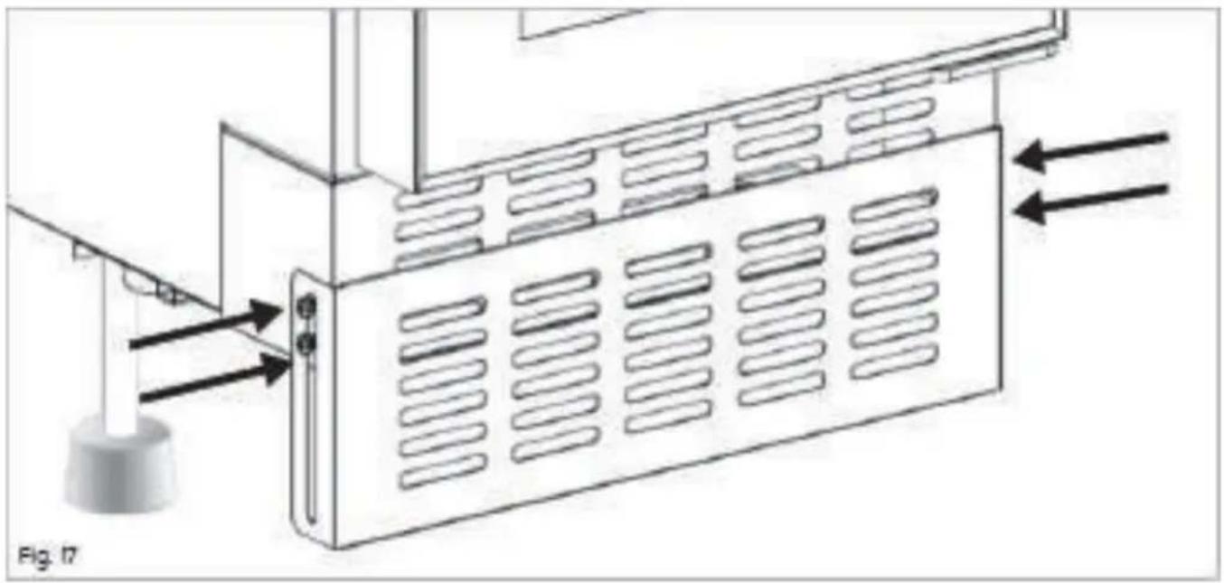 HOOVER HWCB 60D UKBM - Adjusting the plinth - 1