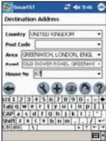 SmartST Destination Address Country UNITED KINGDOM Post Code Area GREENWICH, LONDON, ENGL Rural OLD DOVER ROAD, GREENWT House No 6.1 121 1 2 3 4 5 6 7 8 9 0 - = + Tab Q w e r t y u i o p [ ] CAP a s d f g h j k i ; * Shift z x c v b n m , . / + LTD 30 A 4 7 - -