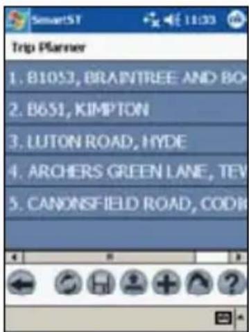 Trip Planner 1. B1053, BRAINTREE AND BO 2. B651, KIMPTON 3. LUTON ROAD, HYDE 4. ARCHERS GREEN LANE, TEV 5. CANONSFIELD ROAD, CODI