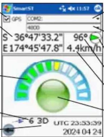 GPS COM2: 4000 S 36°47'33.2" 96° E174°45'47.8" 4.4km/h 6 3D UTG 23:53:39 2024 04 24