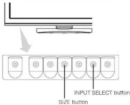 INPUT SELECT button SIZE button