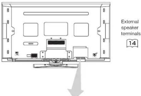 External speaker terminals 14