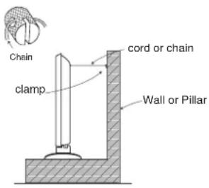 Chain clamp cord or chain Wall or Pillar