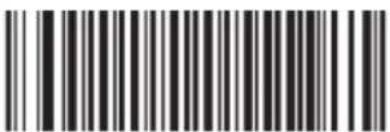 Black and white barcode image with vertical lines and a small number '1' at the bottom right.