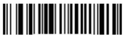 Black and white barcode image with vertical lines and a central dot