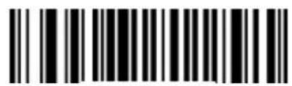 Black and white barcode image with vertical lines and a small number '1' at the bottom
