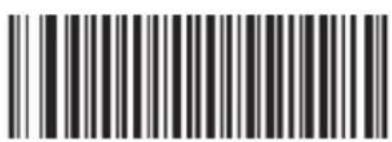 Black and white barcode image with vertical lines and a central dot