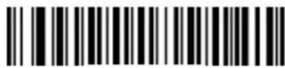 Black and white barcode image with vertical lines and a central dot