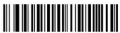 Black and white barcode image with vertical lines and a central dot
