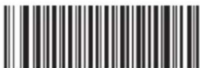Black and white barcode image with vertical lines and a small number '1' at the bottom
