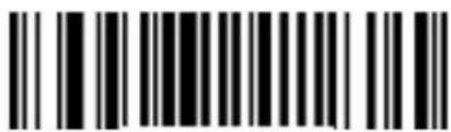 Black and white barcode image with vertical lines and a central dot