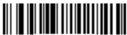 Black and white barcode image with vertical lines and a central dot