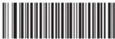 Black and white barcode image with vertical lines and a small number '1' at the bottom left.