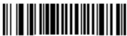 Black and white barcode image with vertical lines and a central dot