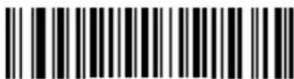 Black and white barcode image with vertical lines and a small number '1' at the bottom