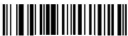 Black and white barcode image with vertical lines and a central dot