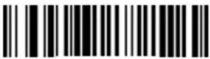 Black and white barcode image with vertical lines and a central dot