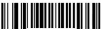 Black and white barcode image with vertical lines and a central dot