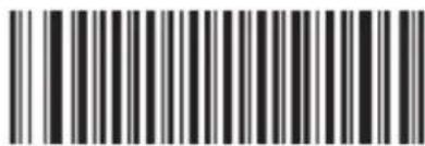 Black and white barcode image with vertical lines and a small number '1' at the bottom right.