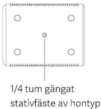 1/4 tum gängat stativfäste av hontyp