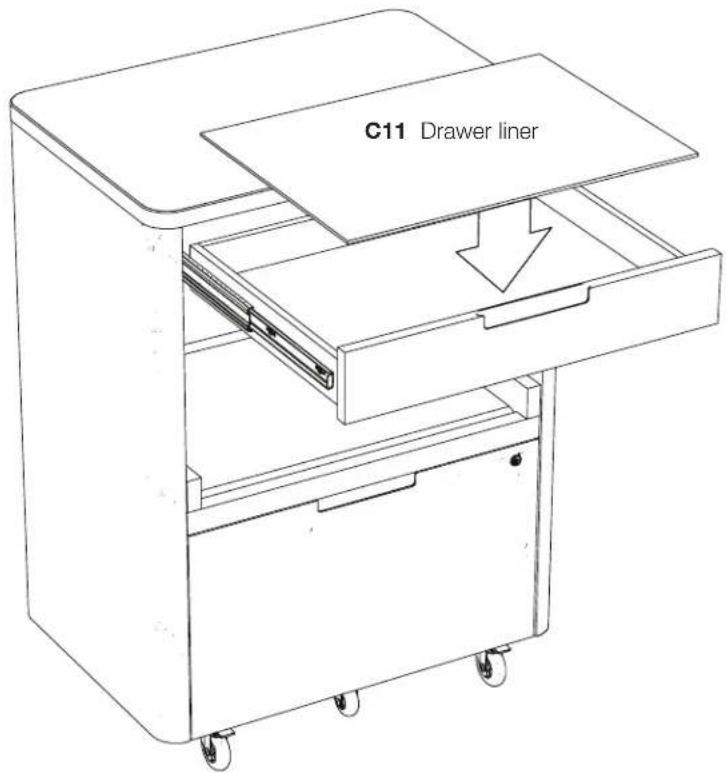BDI Sola 6817 - Step 5 - Install Drawer Liner - 1