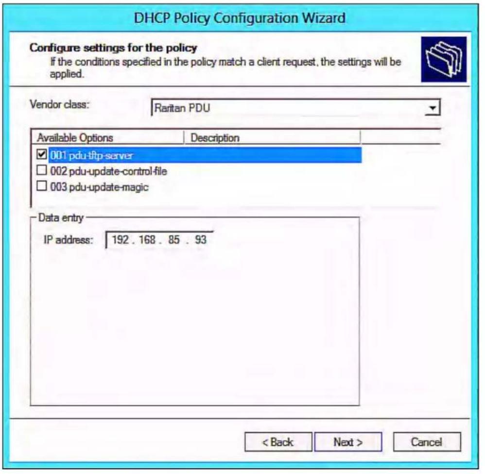 Raritan Dominion PX2-1749V - ▶ Required Windows IPv4 settings in DHCP: - 11
