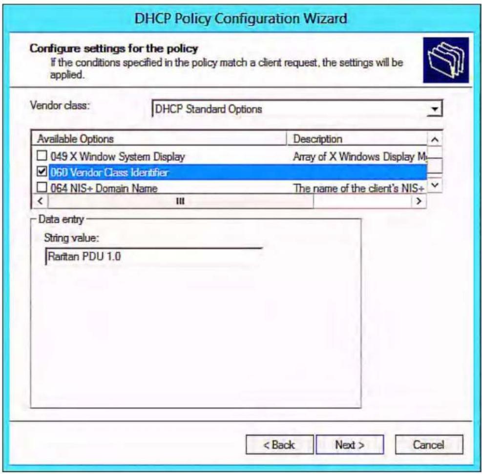 Raritan Dominion PX2-1749V - ▶ Required Windows IPv4 settings in DHCP: - 10