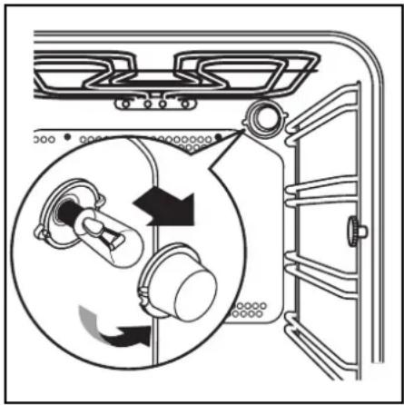 ZANUSSI ZOB647QN - Byta ugnsbelysningens glödlampa - 2
